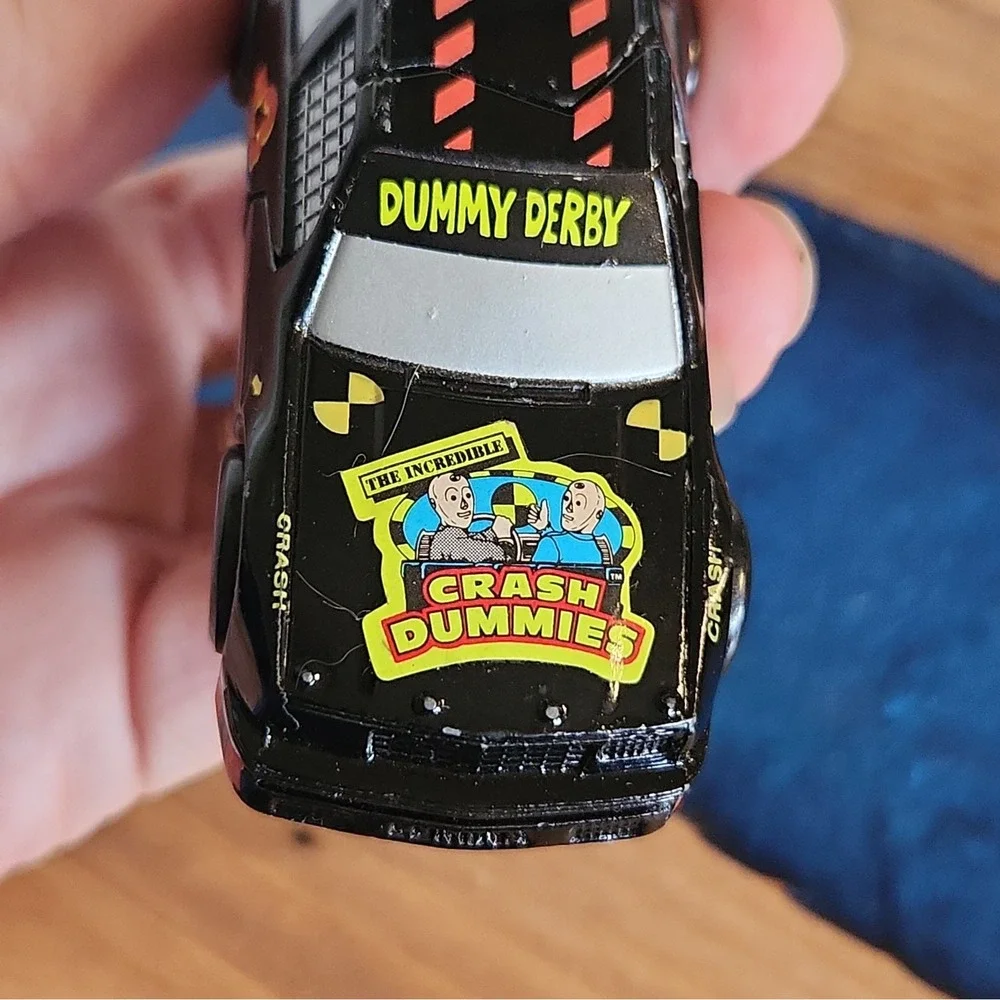 Vintage 1992 Matchbox Smash N Crash Diecast Car #13 Black Crash Dummy Retro Toy
